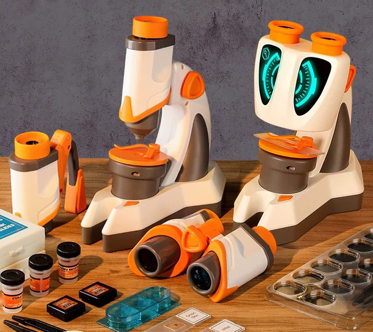 STEM 顯微鏡望遠鏡放大鏡 4合1套裝