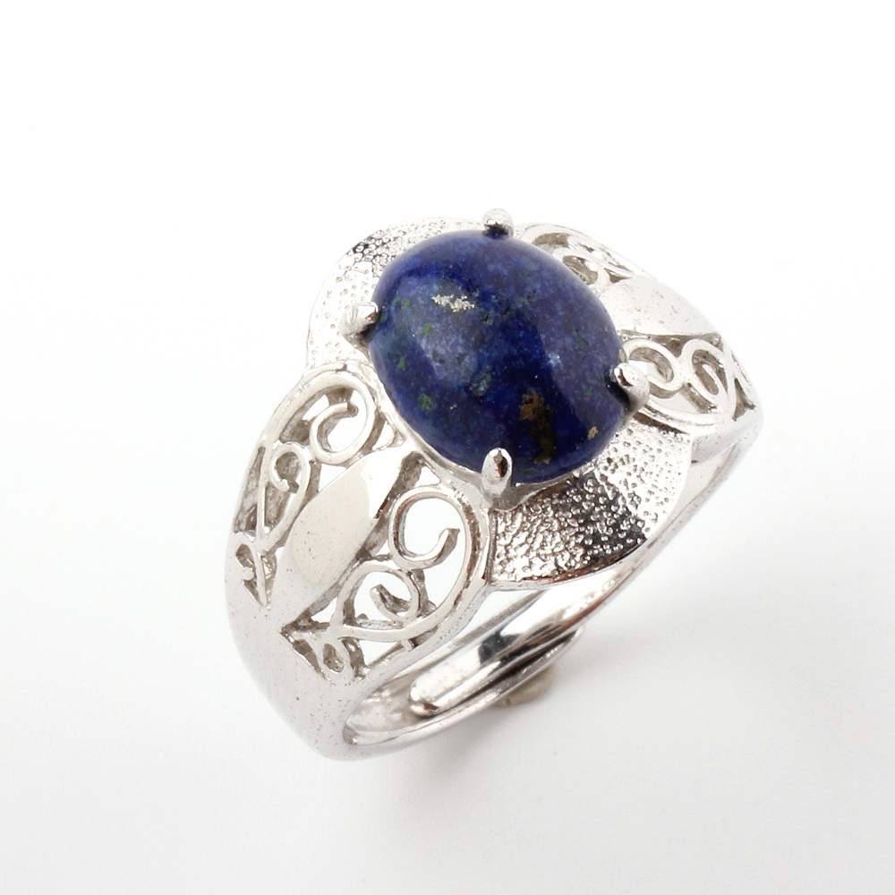 【雅紅珠寶】天然青金石戒指-925銀飾-平步青霄-活圍設計-R0410