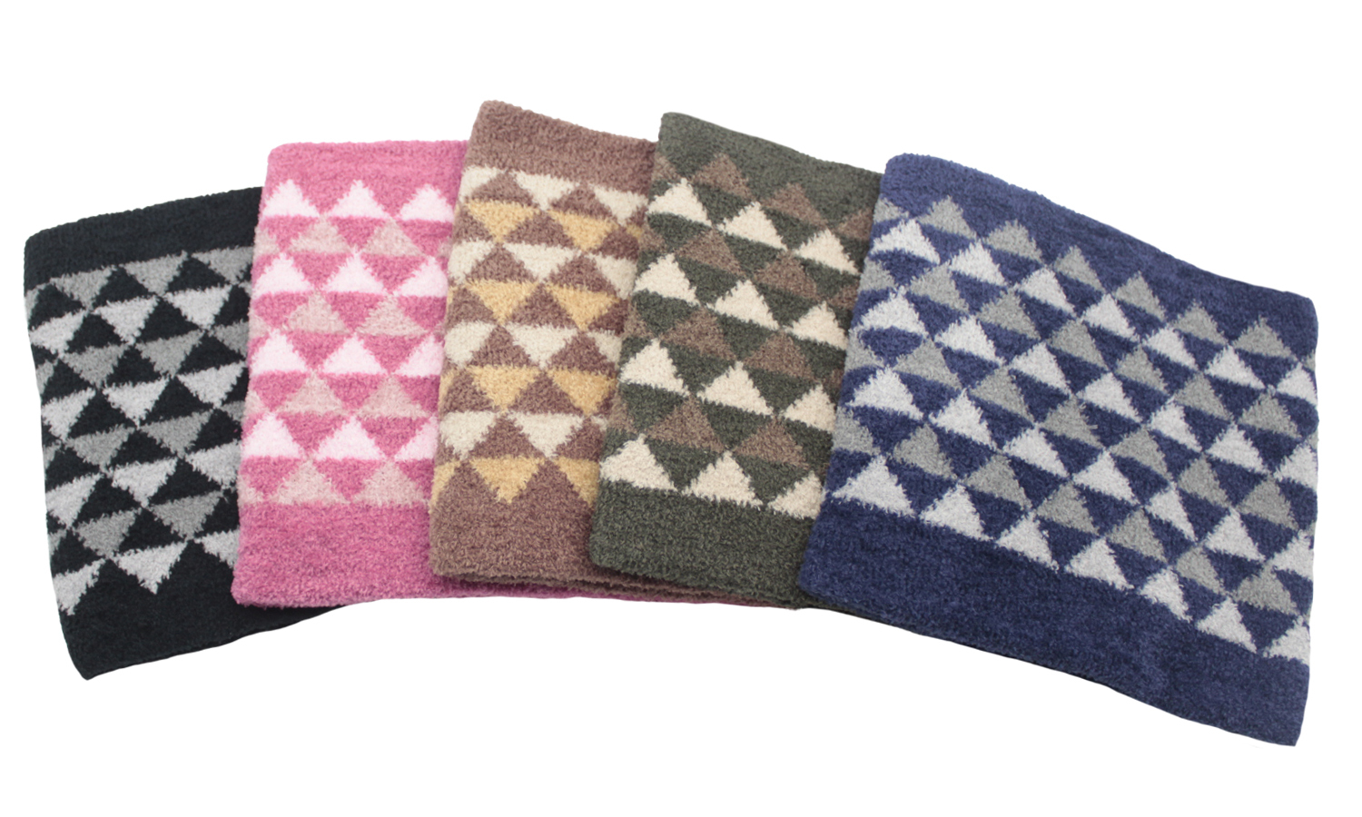 【肌暖】台灣製 經典雙色款 麋鹿刺繡三角形保暖圍脖丨B9239