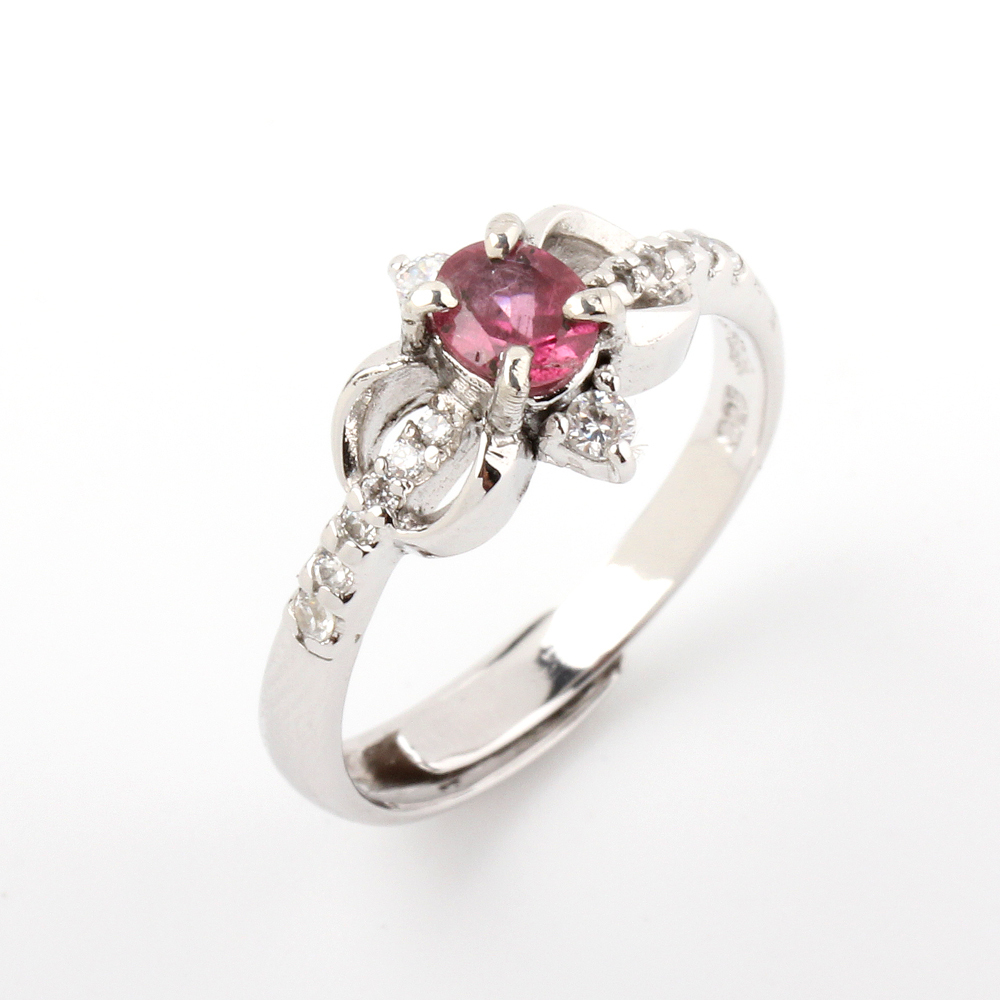 【雅紅珠寶】天然紅碧璽戒指-925銀飾-紅光滿面-活圍設計-R0409