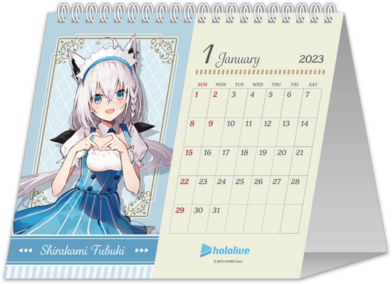 「官方代購」「第二團」 Hololive x Lawson 合作周邊 #5 桌上月曆     Fubuki🌽 Towa👾天音💫 百鬼😈 Mio🌲