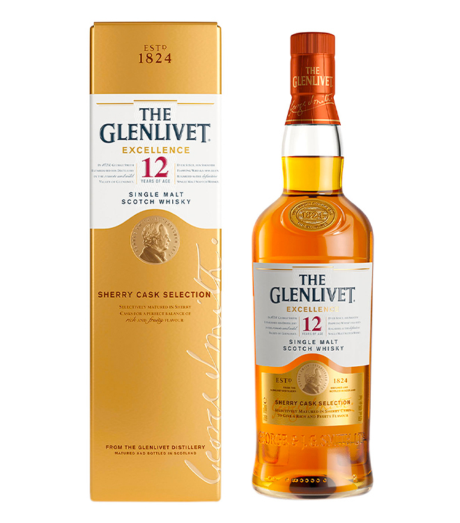 The Glenlivet 12 Year Old Excellence Sherry Cask Single Malt Whisky 700mL
