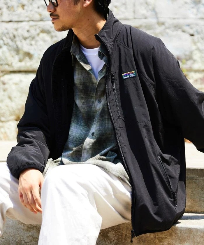 日本 FREAK'S STORE Nylon Fleece Reversible Blouson