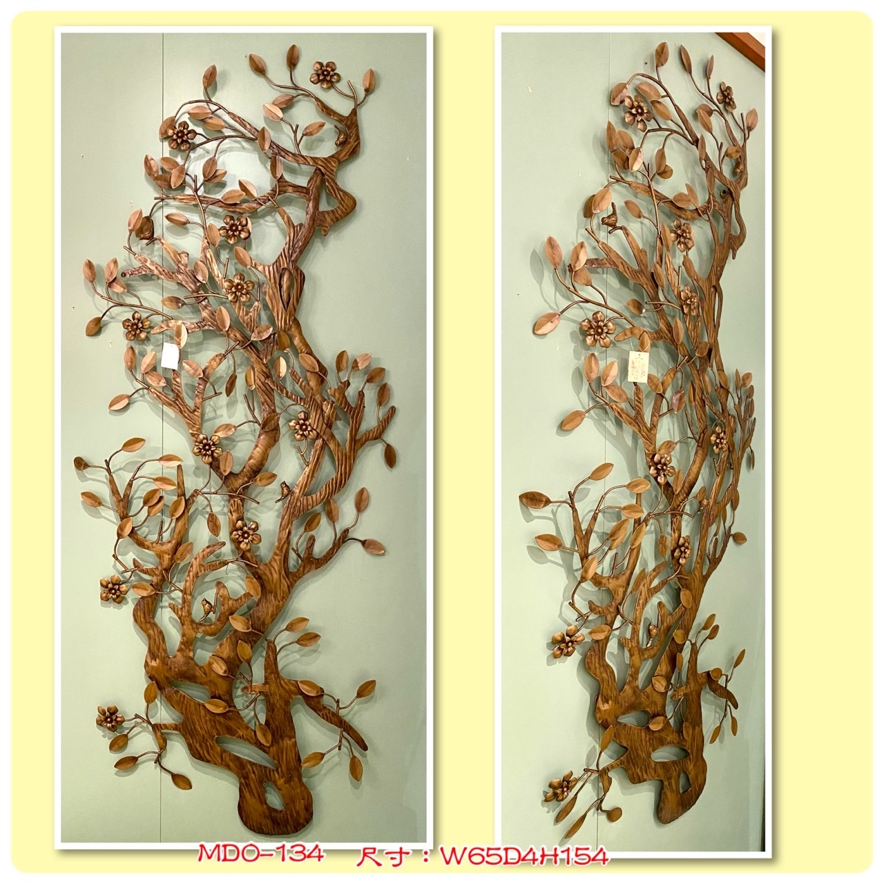 鐵藝樹花壁掛飾