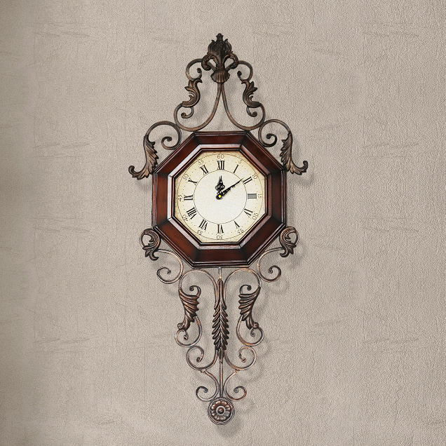 美式鐵木掛鐘
