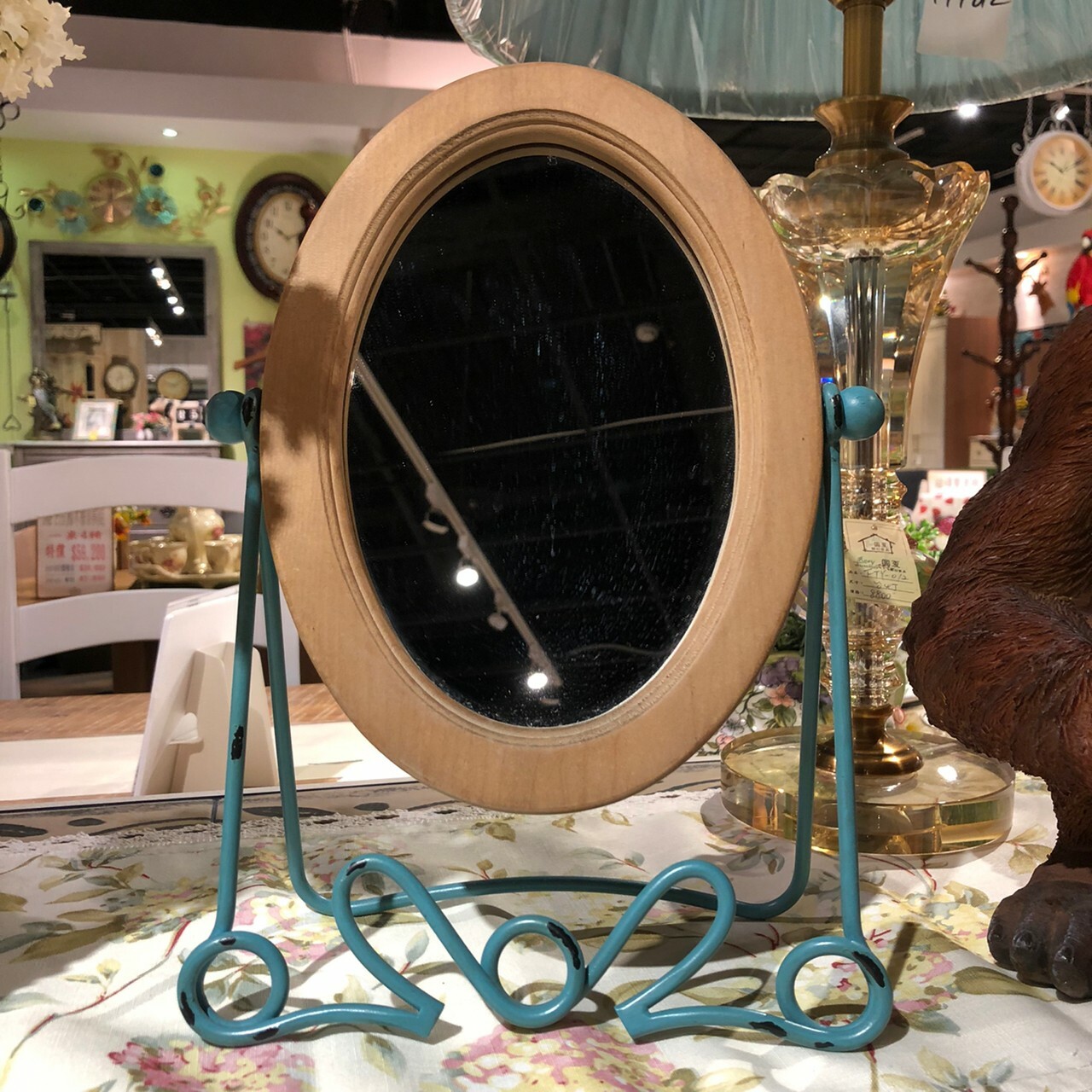 橢圓桌鏡