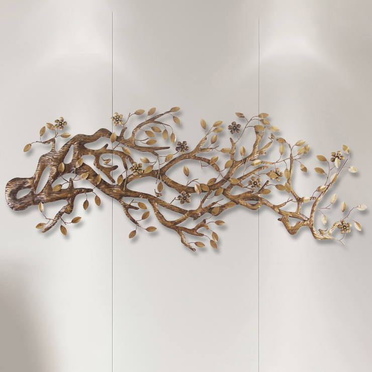 鐵藝樹花壁掛飾