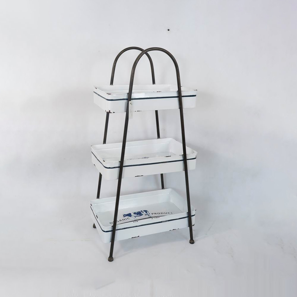 花園方盤三層置物架