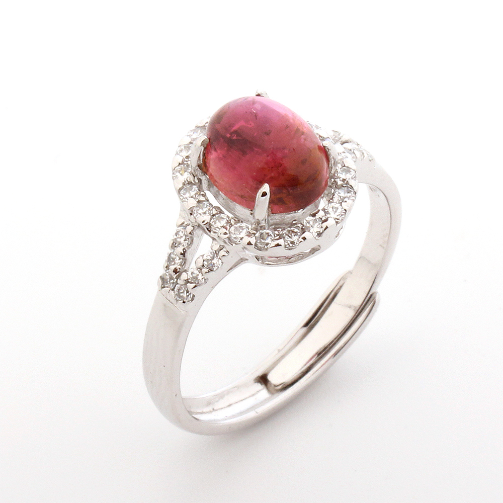 【雅紅珠寶】天然紅碧璽戒指-925銀飾-紅紅火火-活圍設計-R0415