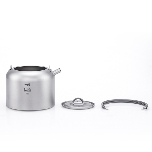 Keith 鎧斯 純鈦攜帶式輕量茶壺(收納袋)1.5L 休閒/戶外/登山/露營/野餐 51KEITI3907