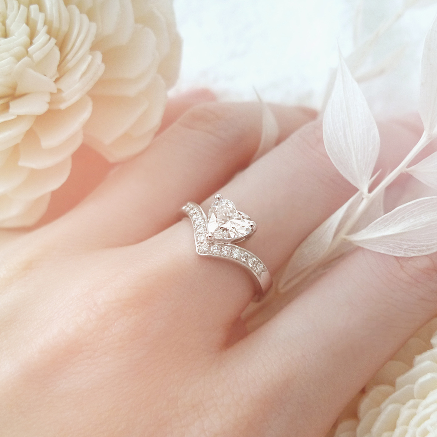 仙女的后冠 — GIA1克拉心形鑽戒