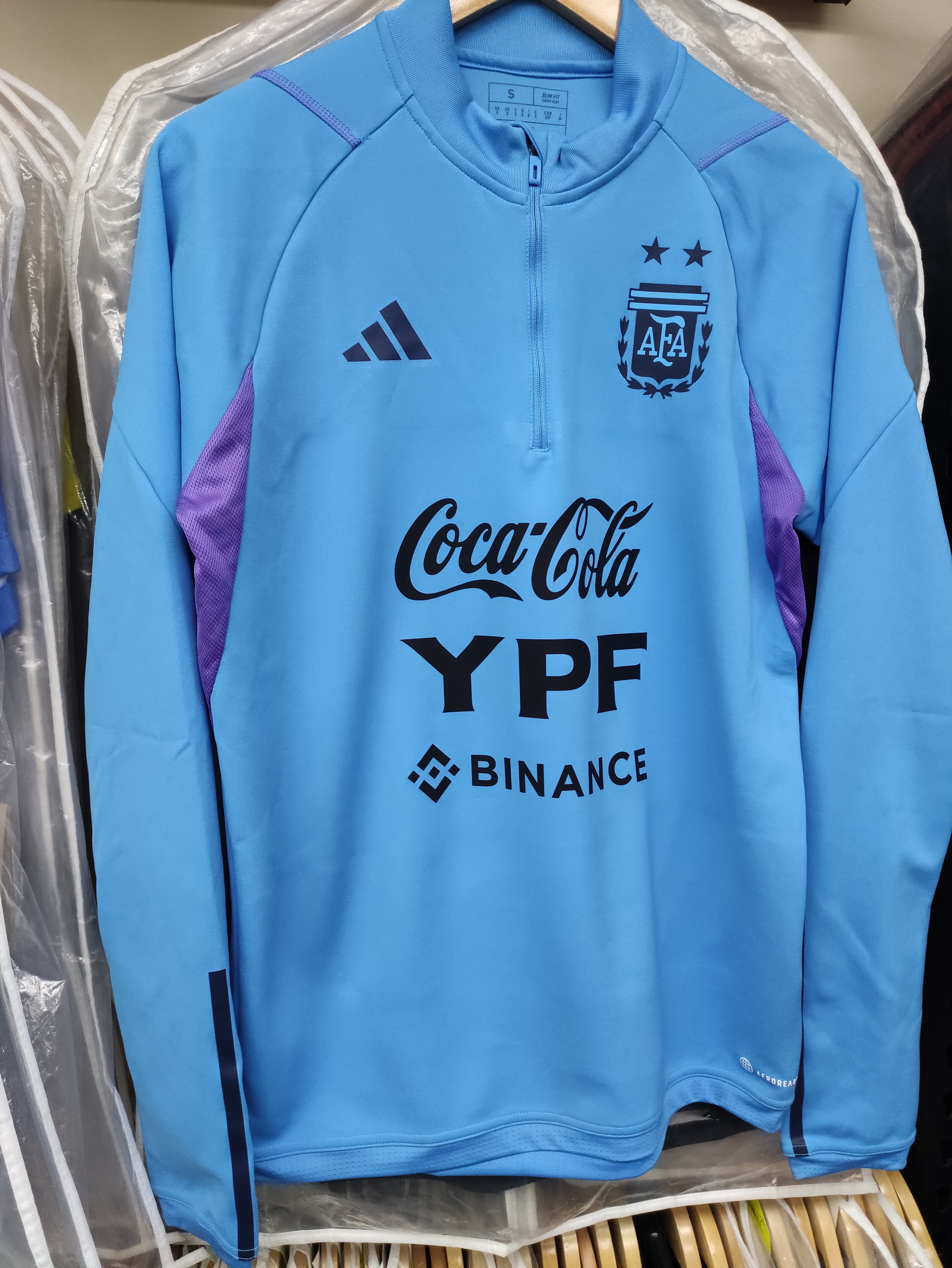 2022阿根廷國家隊長袖半拉鏈訓練服