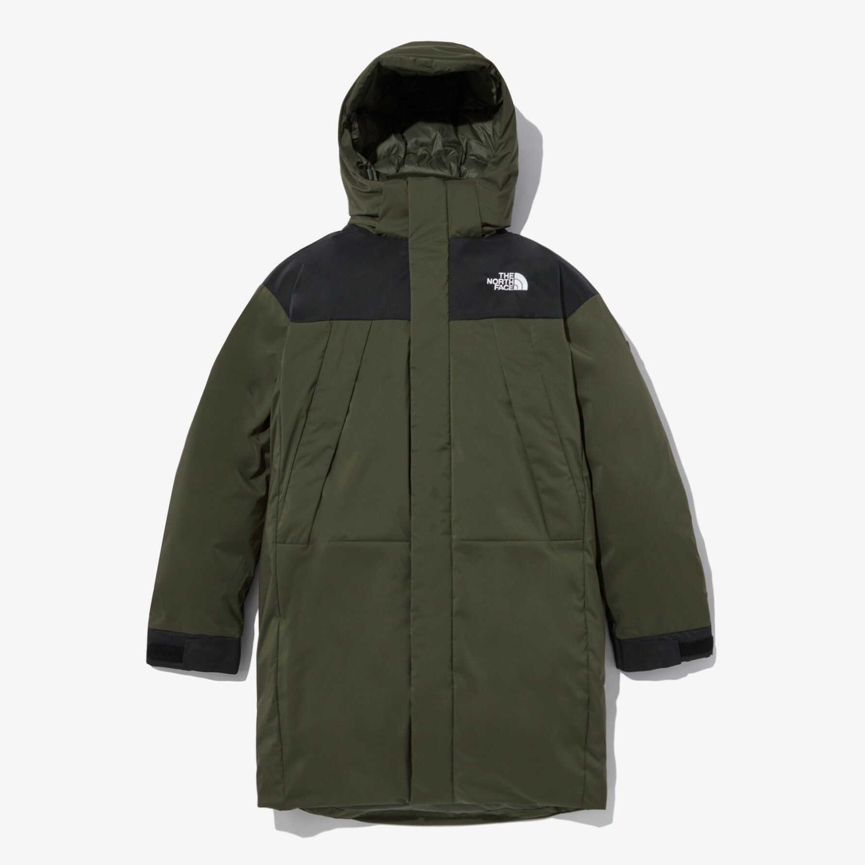 THE NORTH FACE AIR HEAT DOWN 長版 連帽 羽絨外套 軍綠 深綠 NC2DN50B
