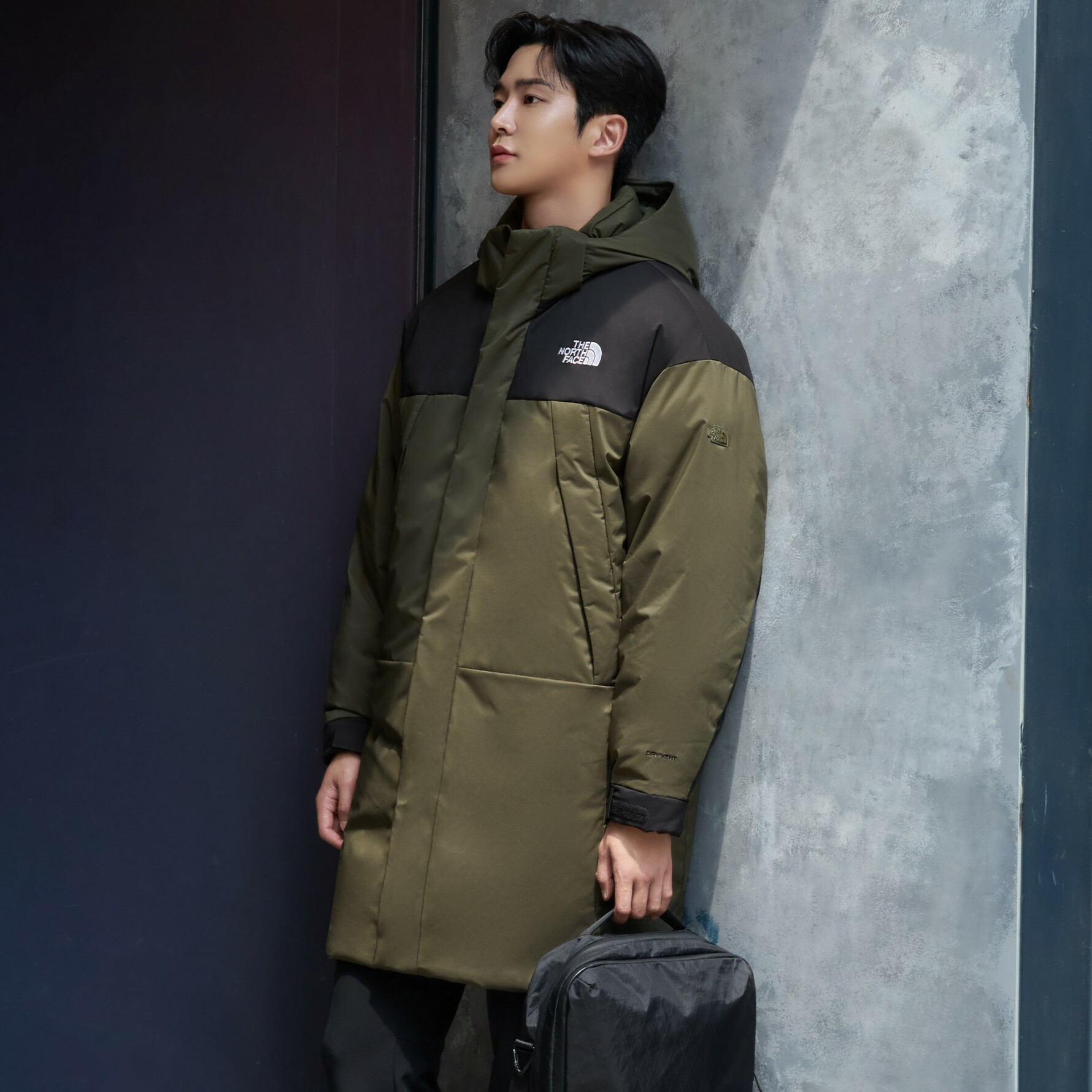THE NORTH FACE AIR HEAT DOWN 長版 連帽 羽絨外套 軍綠 深綠 NC2DN50B
