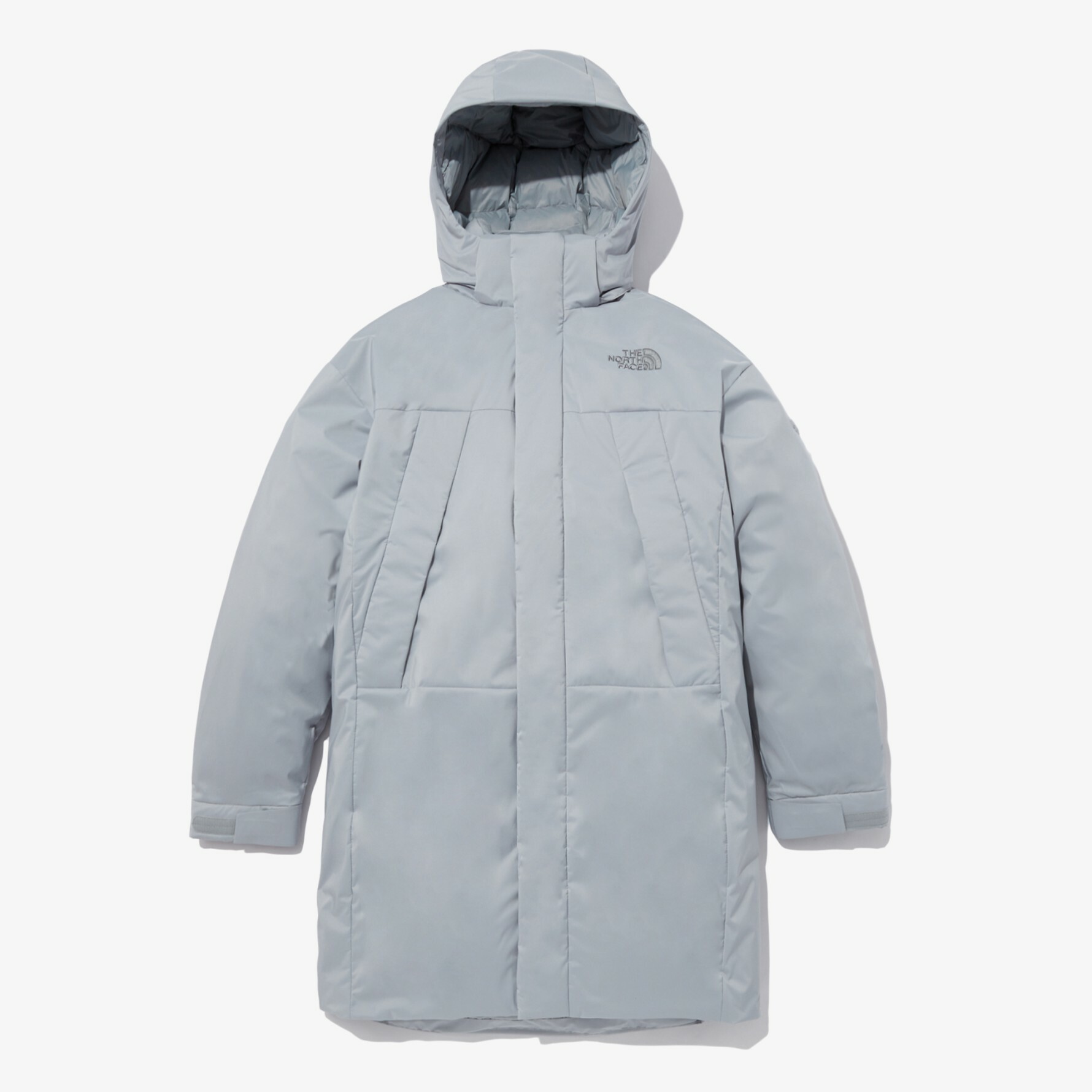 THE NORTH FACE AIR HEAT DOWN 長版 連帽 羽絨外套  淺灰 NC2DN50C