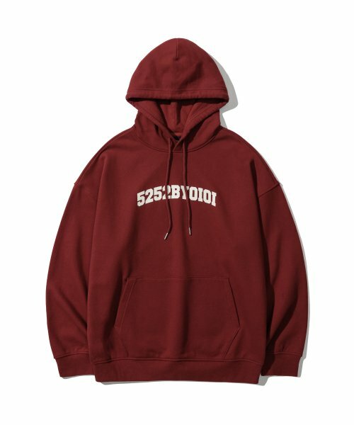 5252 By OiOi 22FW BIG ARCH LOGO HOODIE - BURGUNDY