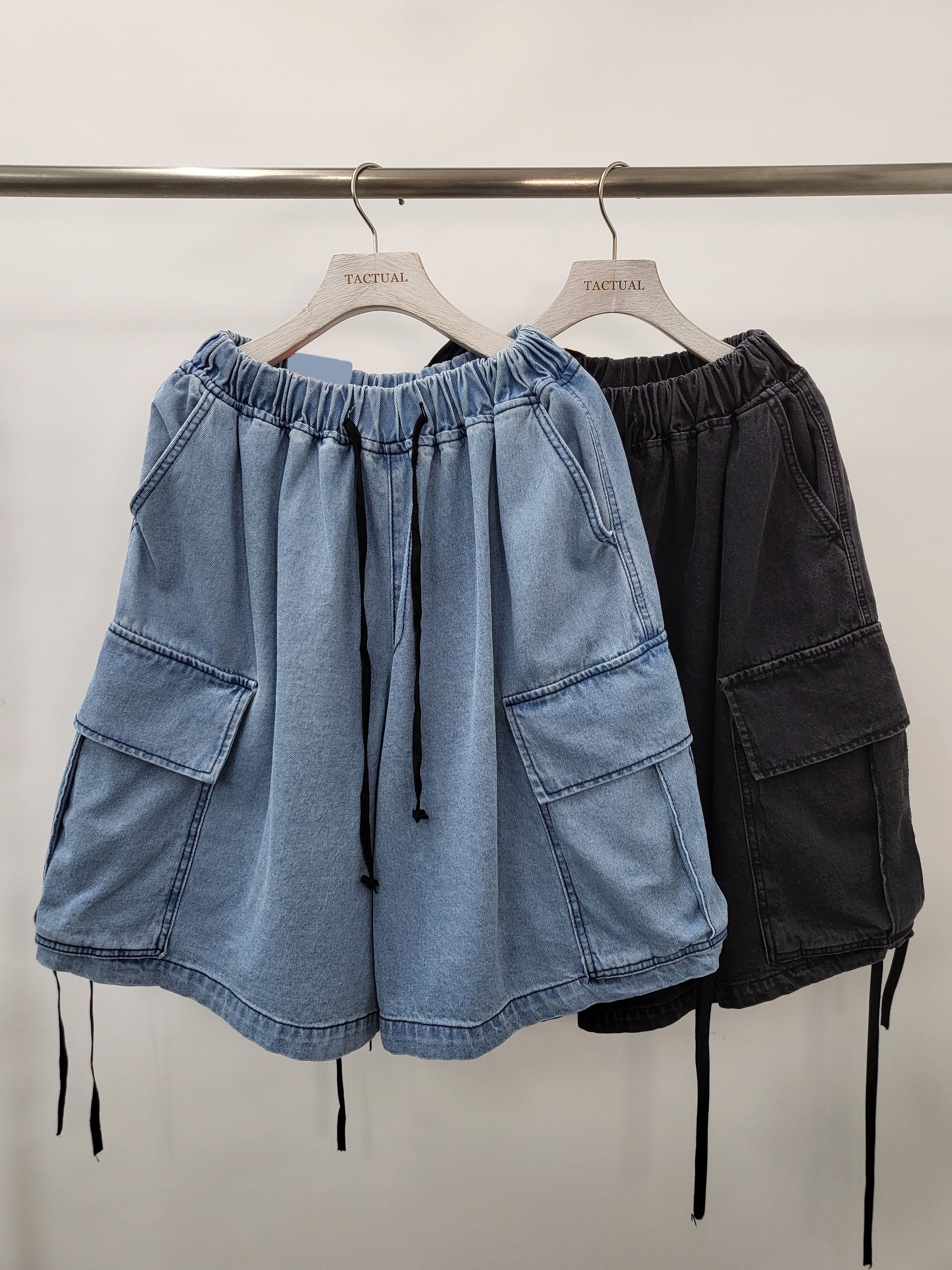 牛仔工裝短褲 P2091