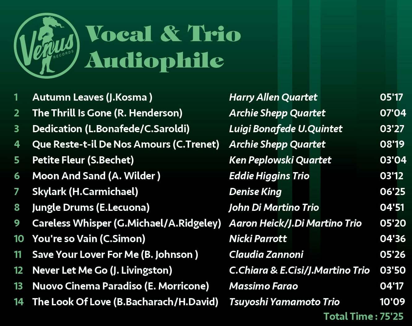 VA - Venus Vocal & Trio Audiophile Superior SACD