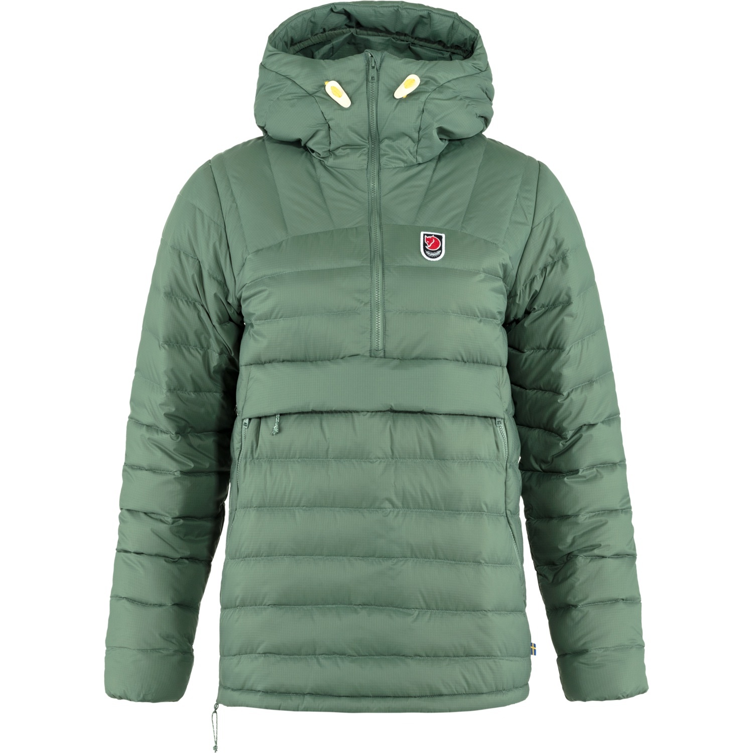 Fjallraven 瑞典北極狐 Expedition Pack Down Anorak W 女款 羽絨外套 羽絨半門襟連帽外套 F86376-614 綠鏽 [HappyOutdoor]