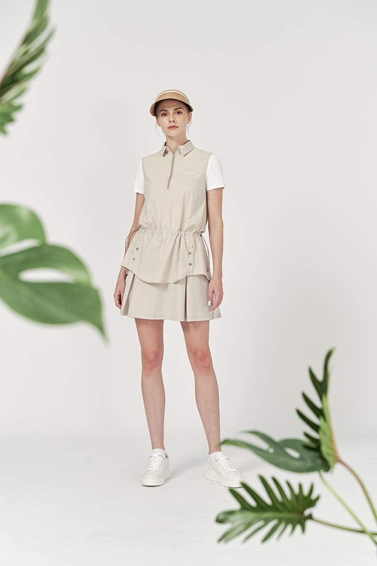 涼感背心女上衣-米