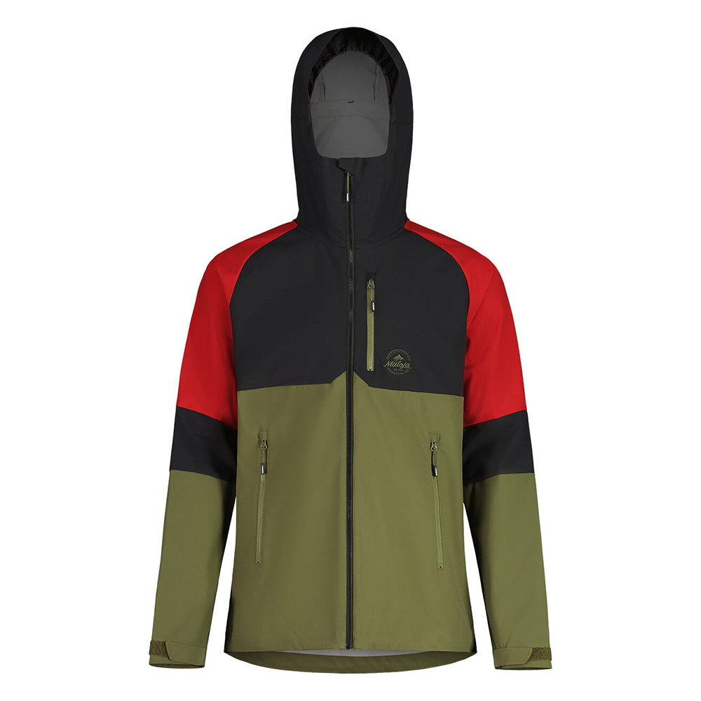 【MALOJA】男 專業款3L防風透氣軟殼外套 / 22MA34245-[黑綠拼]