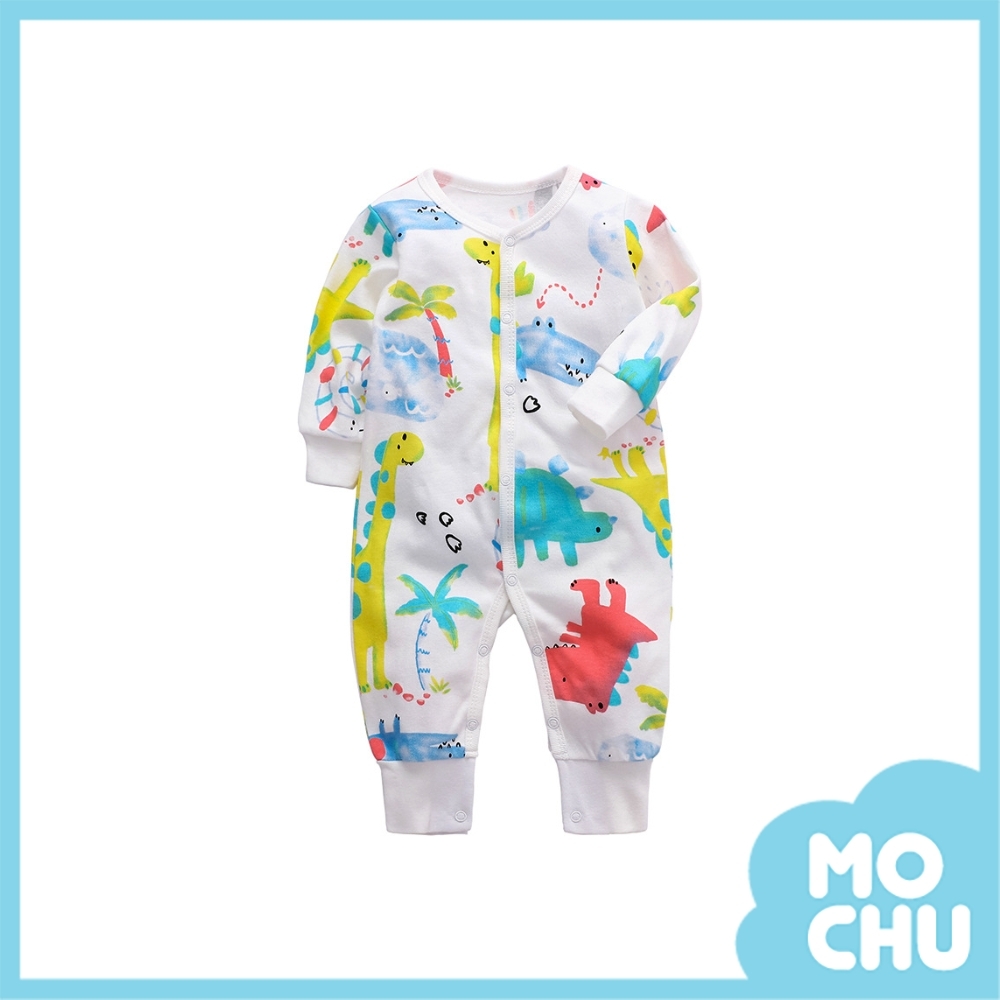 彩色恐龍長袖連身衣