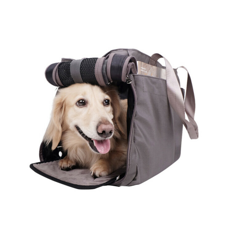 Ibiyaya Pet Canvas Pet Tote - Smoke Gray