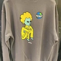 [S] NERDY ALIEN NY TRACK SWEATSHIRT,GRAY, SN146 (SN146)