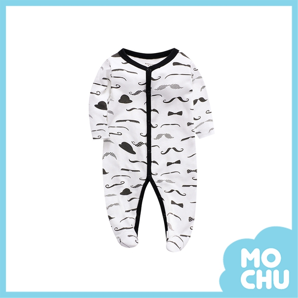 滿滿鬍子長袖連身衣(包腳款)