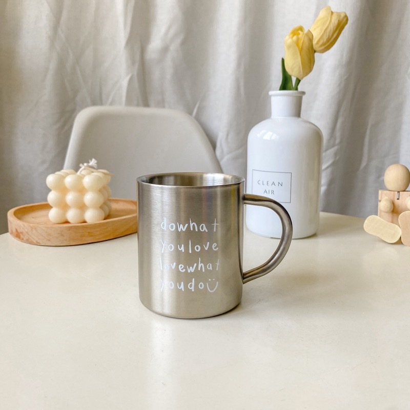 《1106》304不銹鋼字母露營杯300ml