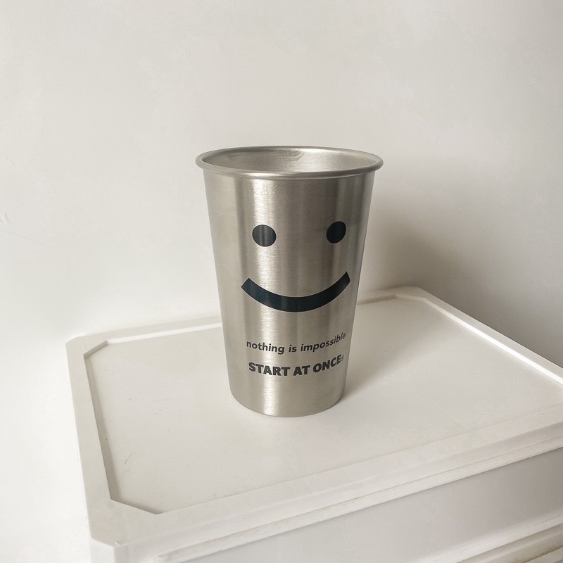 《1107》304不銹鋼微笑水杯500ml