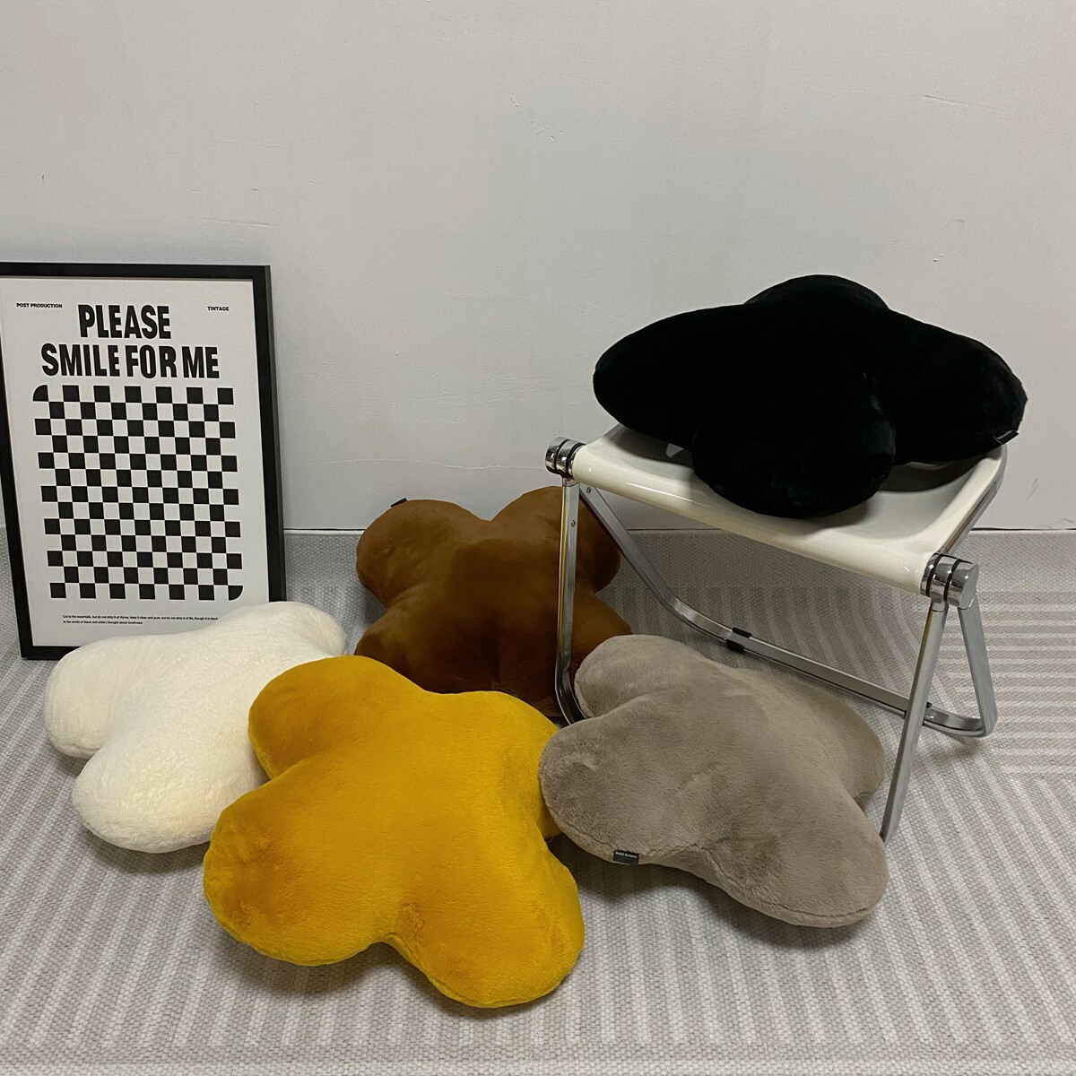 《1108》簡約柔軟花朵靠墊