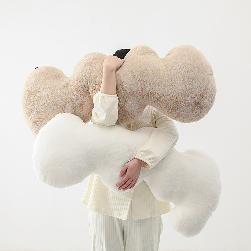 《1109》波浪毛毛蟲夾腿長型抱枕