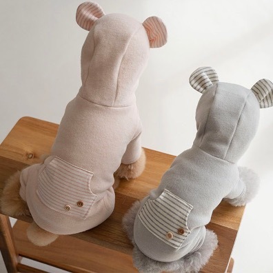 OPAAAP LuLu小熊連身褲 （粉/灰）