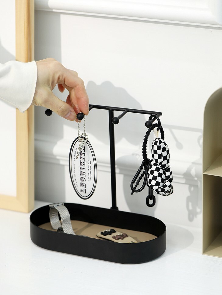 《1118》北歐風質感皮革鑰匙收納盤