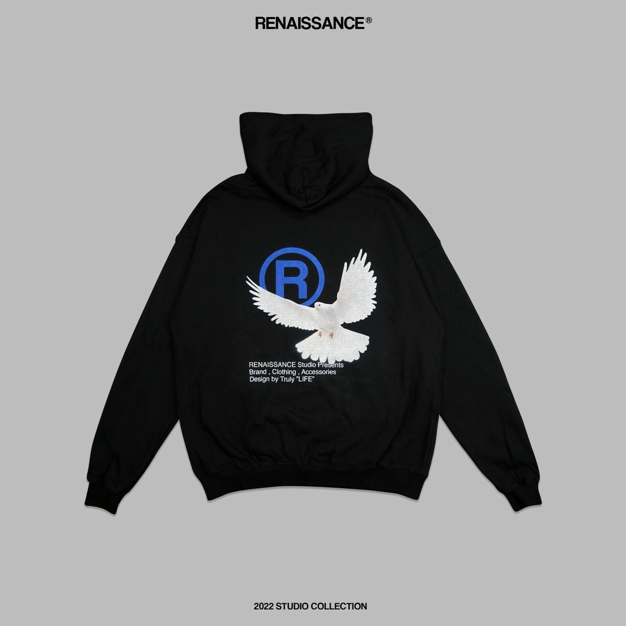 RENAISSANCE 高級藍 R LOGO 和平鴿 鴿子帽T “ DOVE R LOGO HOODIE ”