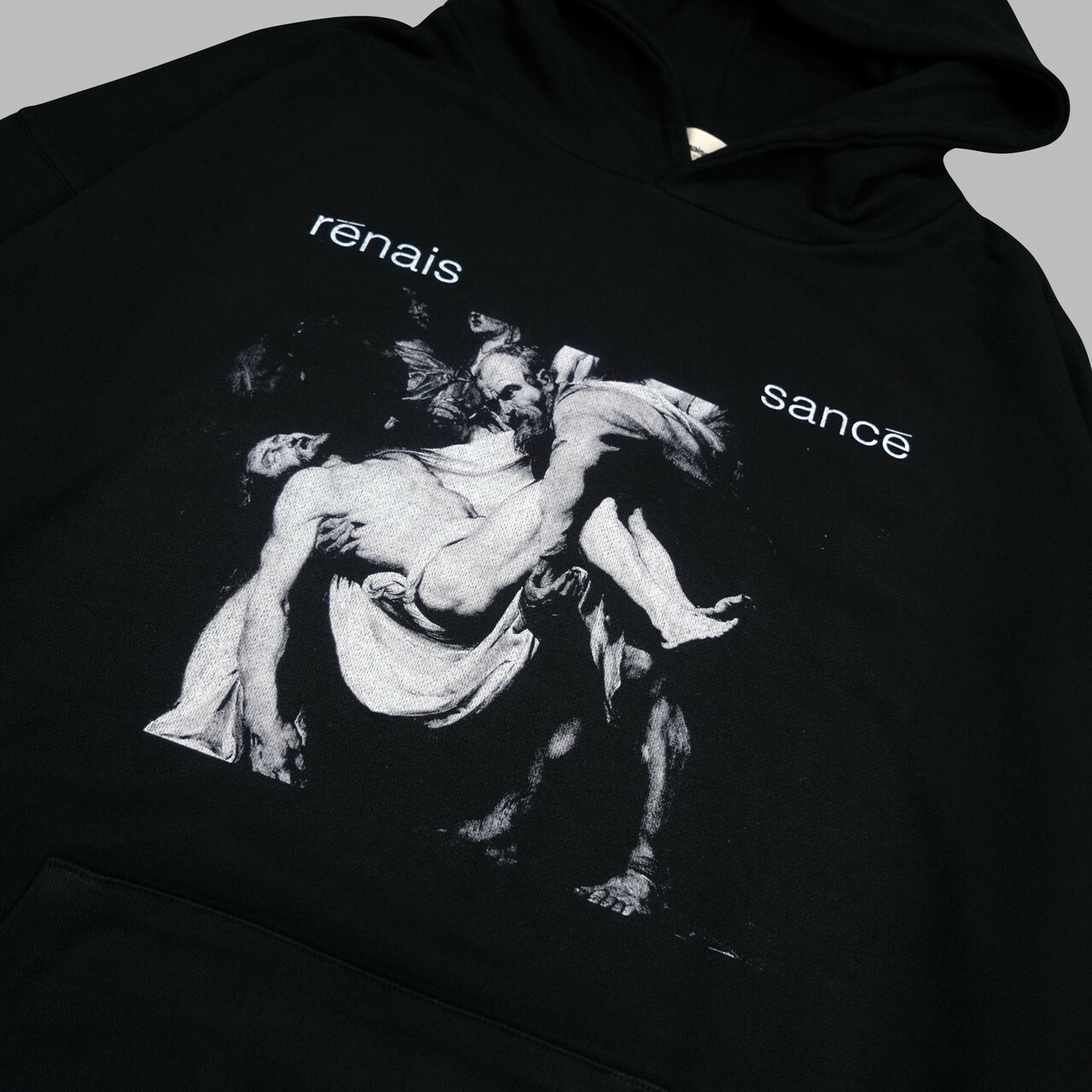 RENAISSANCE 宗教油畫 基督下葬 黑灰帽T “ ENTOMBMENT HOOD