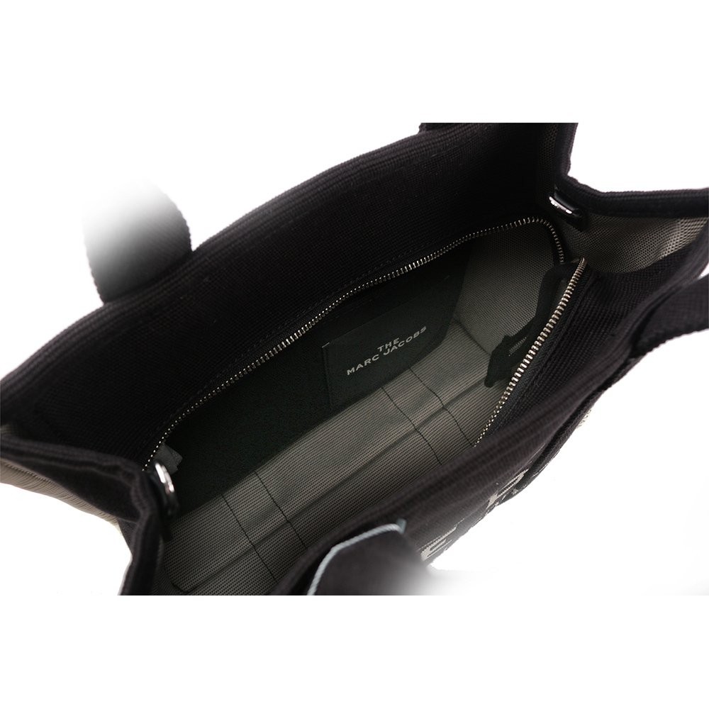 【MARC JACOBS】THE JACQUARD TOTE 雙色中款托特包(黑色/米色) M0017027 001