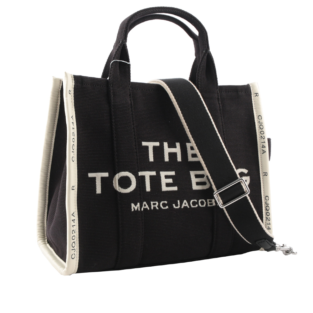 【MARC JACOBS】THE JACQUARD TOTE 雙色中款托特包(黑色/米色) M0017027 001