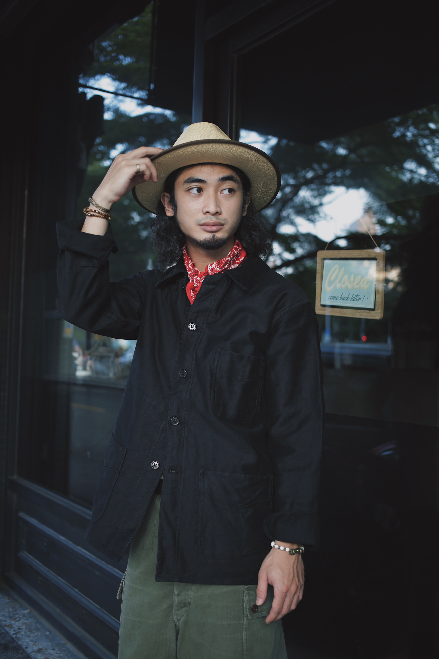 Vintage French black moleskin chore jacket (NOS) / 黑色moleskin法國工裝外套（庫存新品）