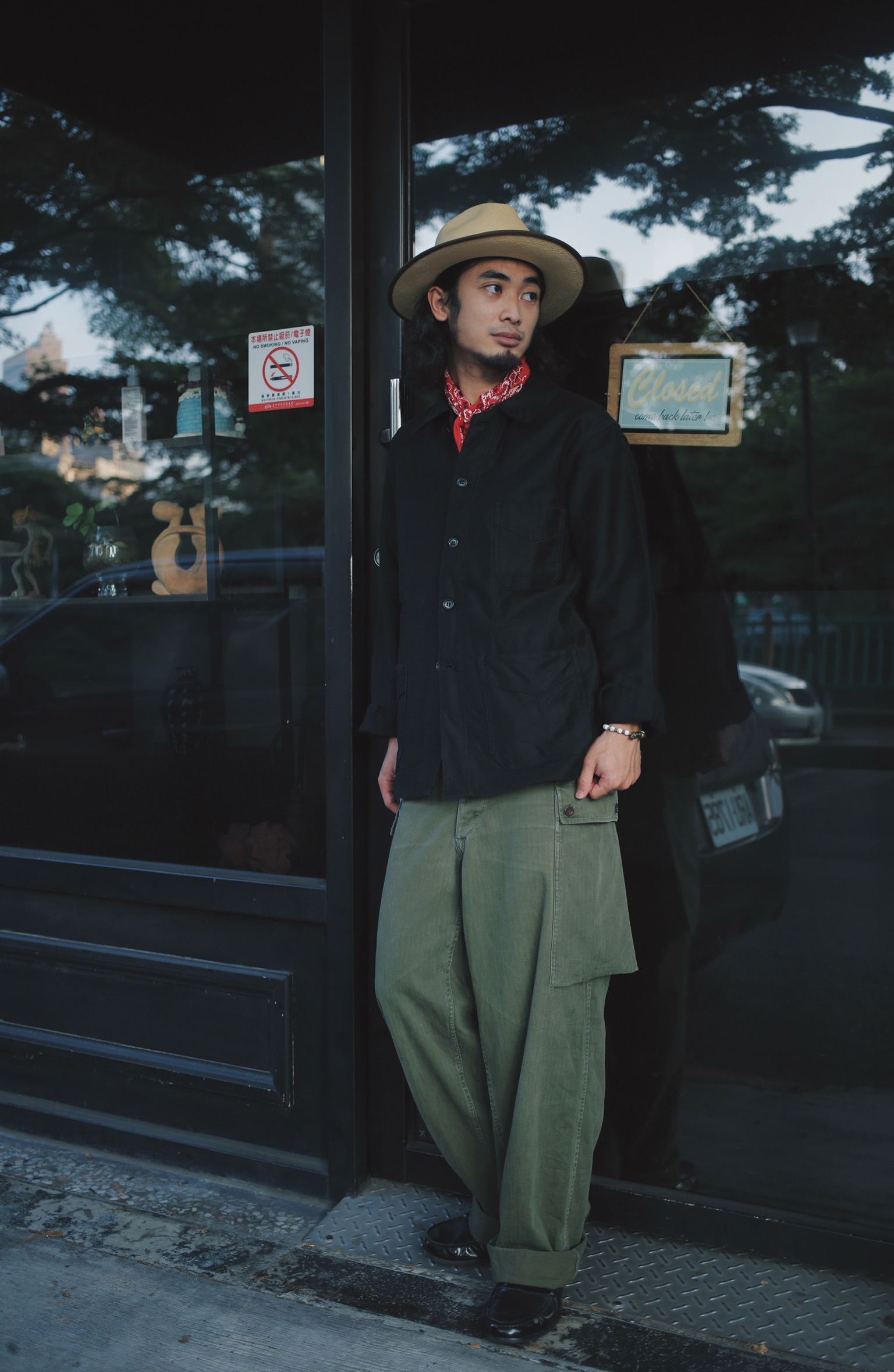 Vintage French black moleskin chore jacket (NOS) / 黑色moleskin法國工裝外套（庫存新品）