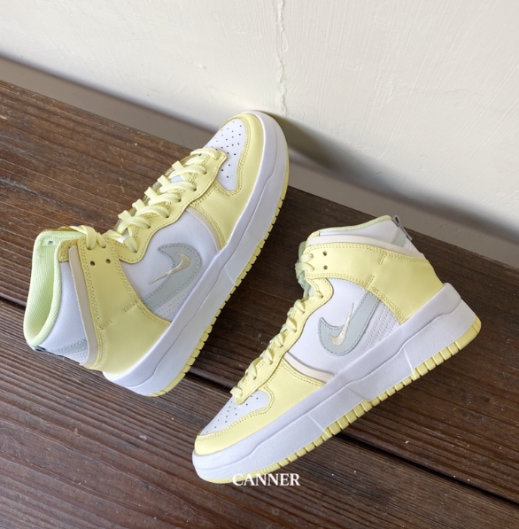 現貨> WMNS NIKE DUNK HIGH UP 小勾勾高筒檸檬DH3718-105