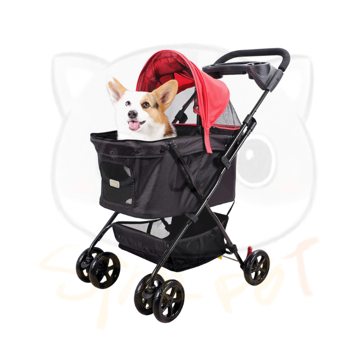 Ibiyaya Easy Strolling Pet Buggy – Rouge