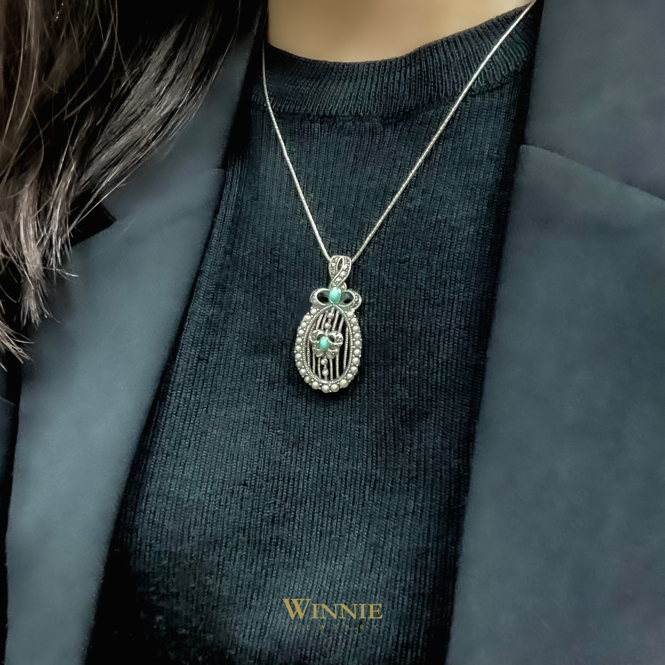 古典少女風土耳石墜子