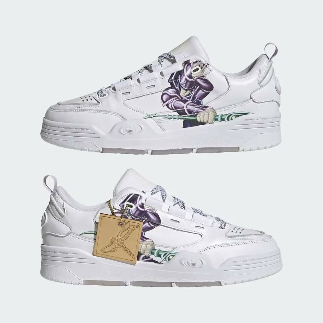 遊☆戱☆王 Yu-Gi-Oh! × Adidas  遊戲王聯名限定 黑魔導 休閒鞋 白色球鞋