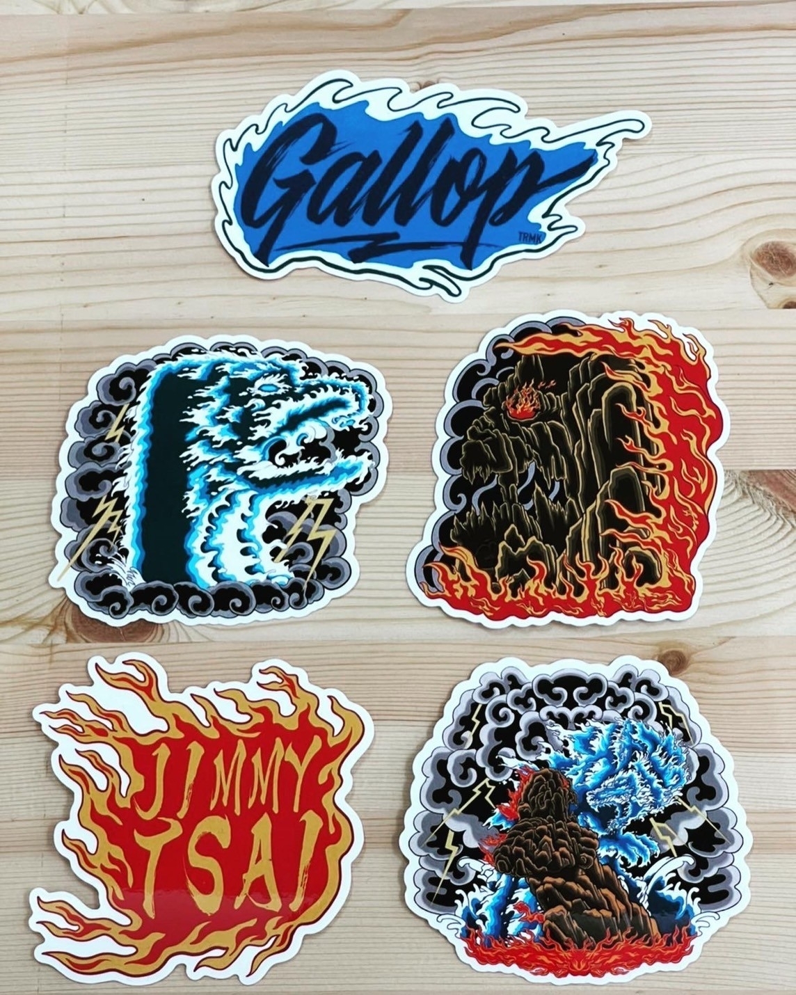 Gallop 山海觀 貼紙 5入組 水墨 JIMMY TSAI