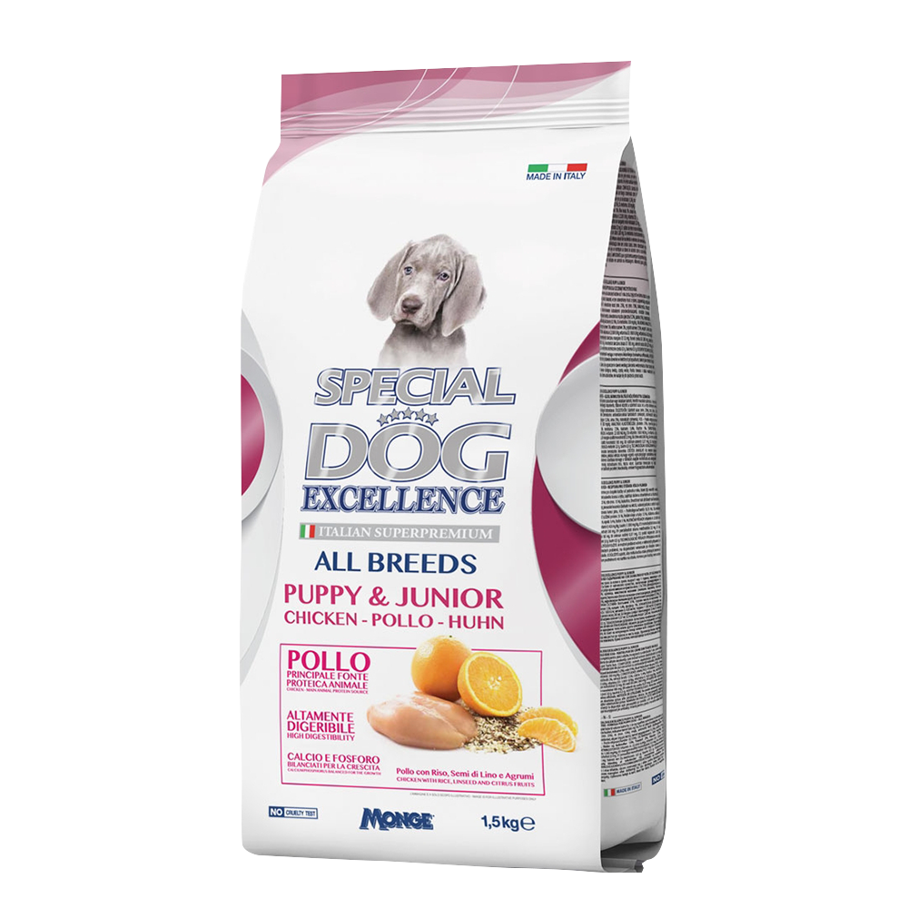 【Excellence卓越】SE呵護配方 幼母犬(雞肉+甜橙) 1.5kg | 狗飼料