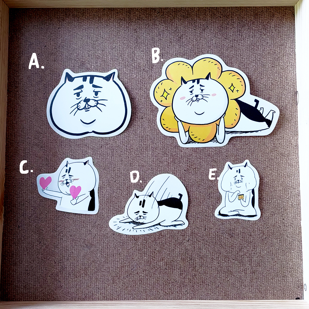 【ehcat貓室友】老背少防水透明貼紙