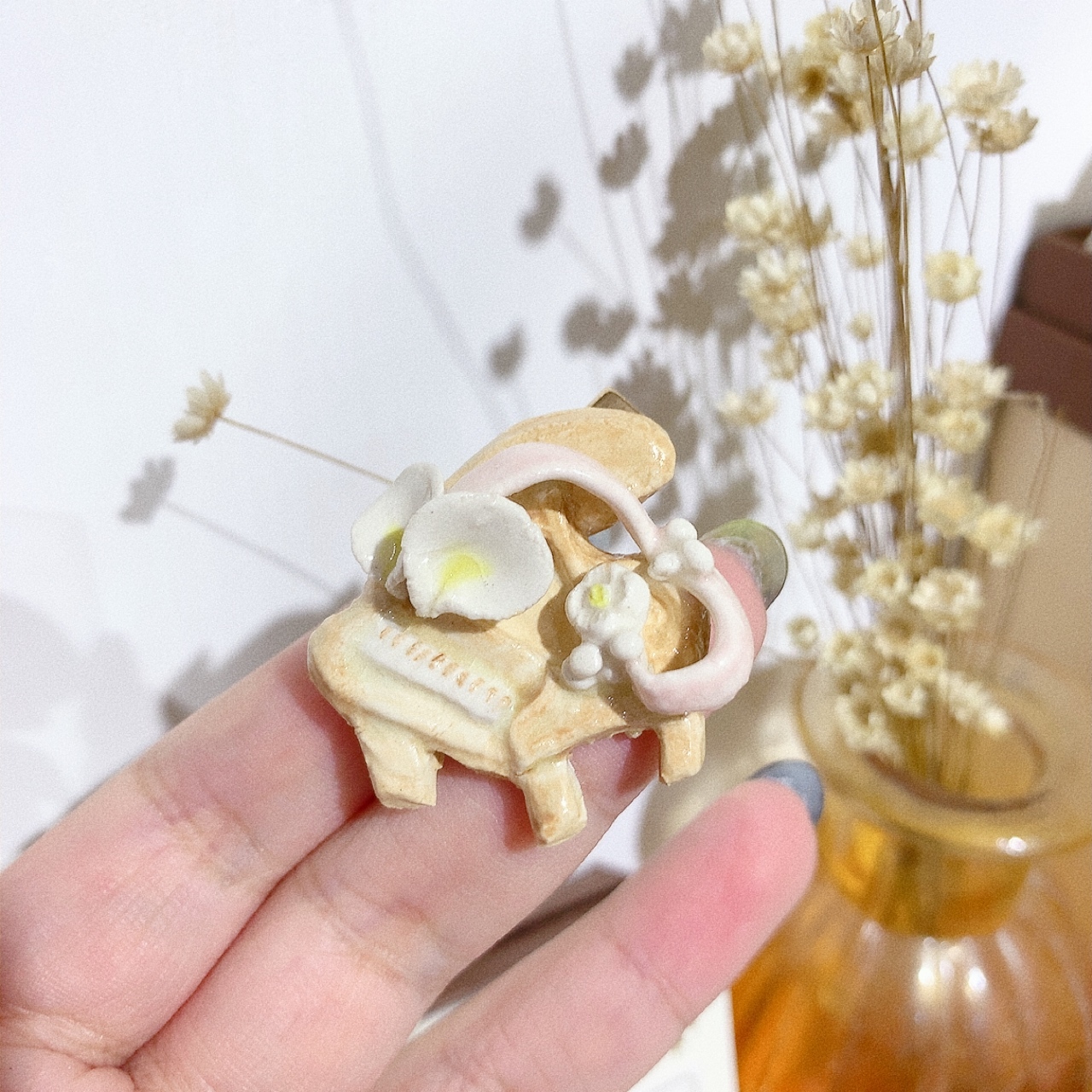 [手作家] 土陶瓷鋼琴髮夾/胸針
