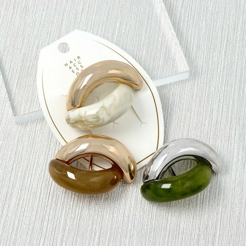 金屬琥珀髮圈插